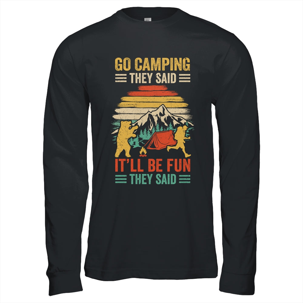 Go Camping They Said It'll Be Fun Joke Bear Camper Vintage Shirt & Hoodie | siriusteestore