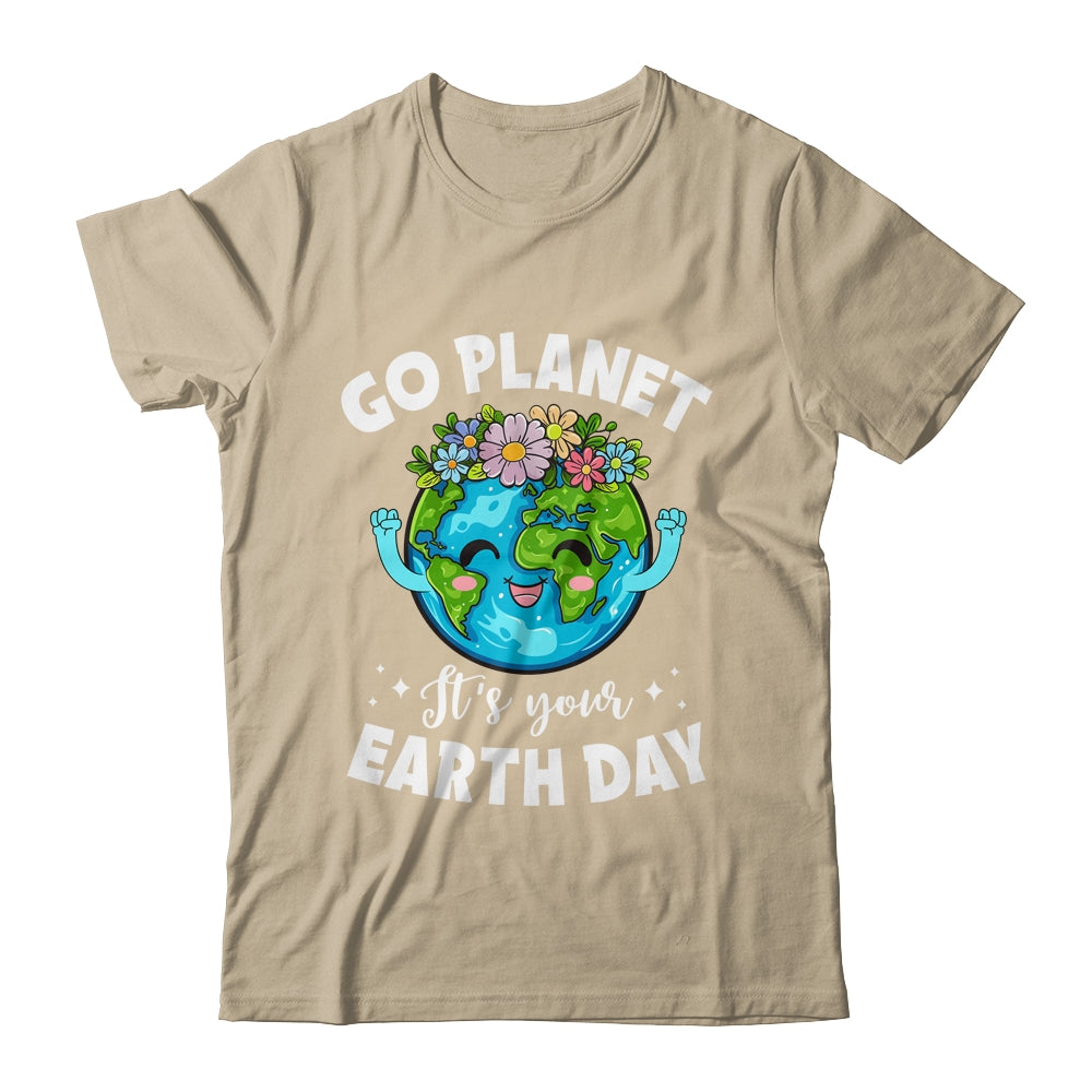 Go Planet It's Your Earth Day Cute Earth Day 2024 Shirt & Tank Top | siriusteestore
