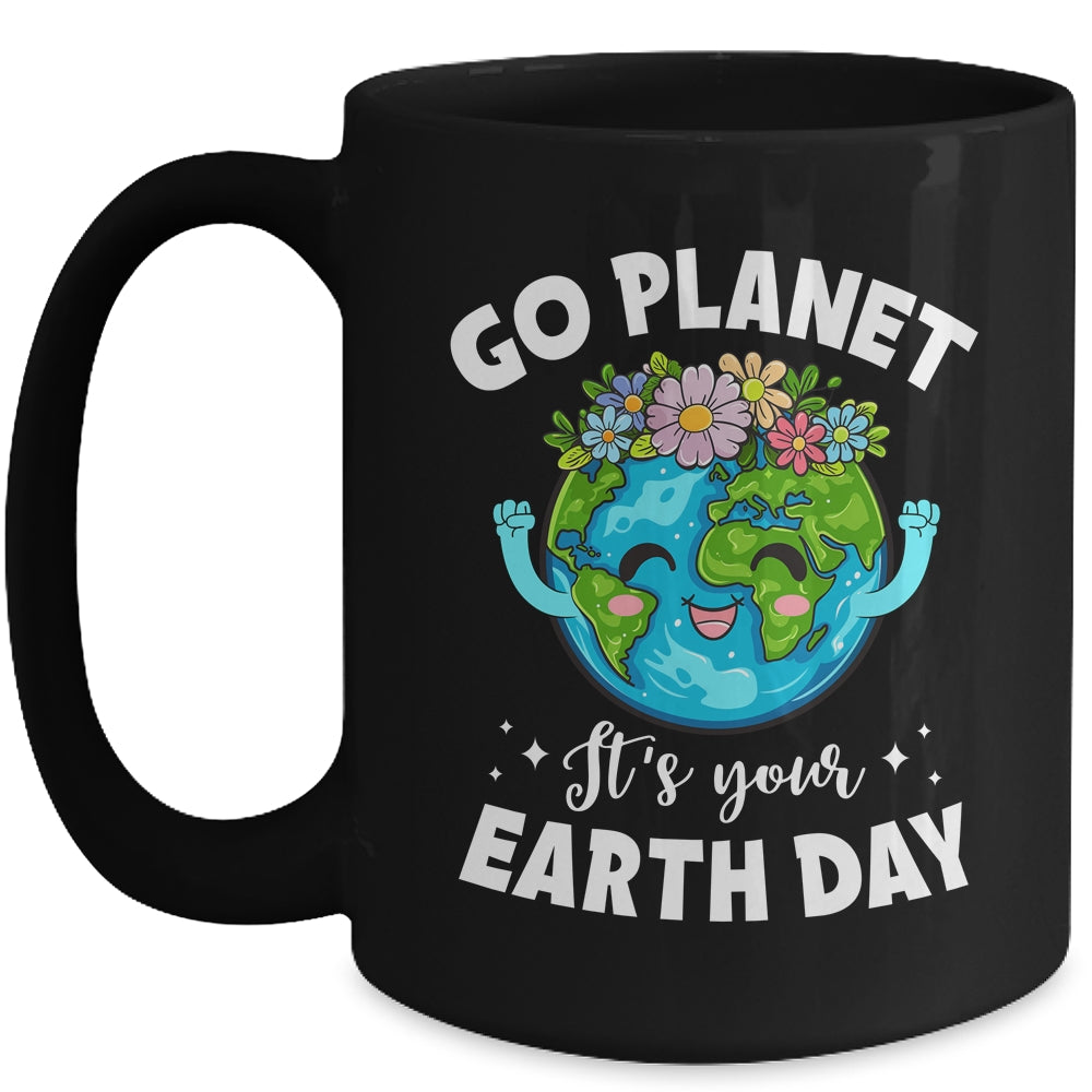 Go Planet It's Your Earth Day Cute Earth Day 2024 Mug | siriusteestore
