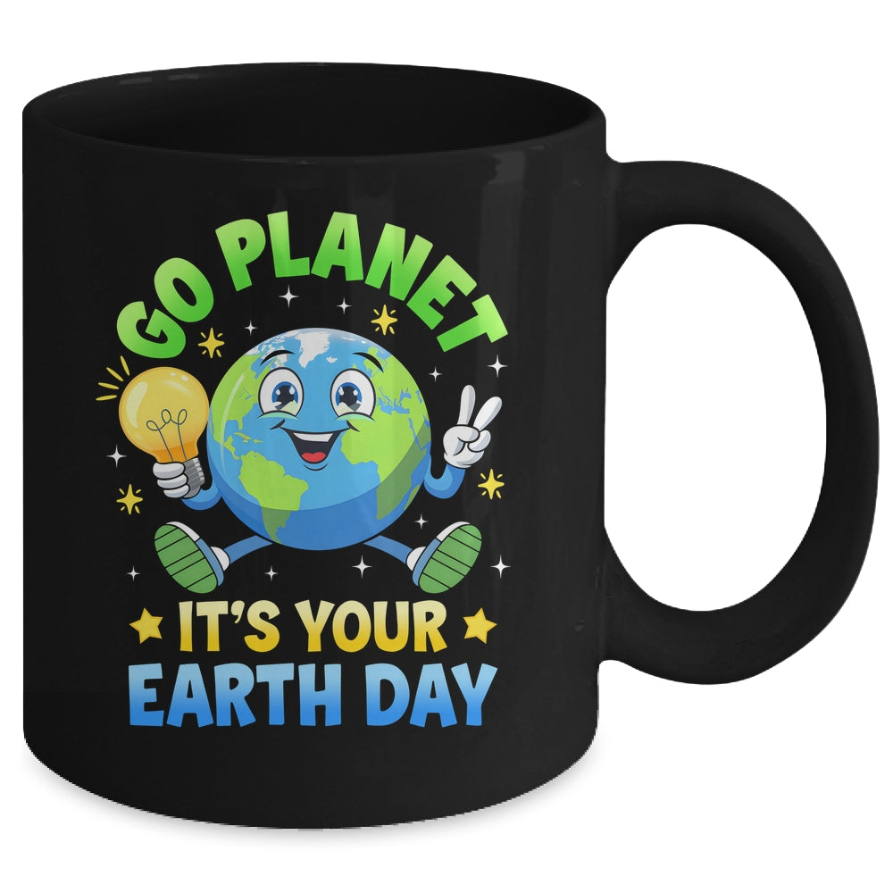 Go Planet Its Your Earth Day 2025 Teacher Kids Girls Boys Mug | siriusteestore