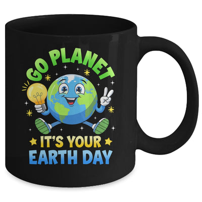 Go Planet Its Your Earth Day 2025 Teacher Kids Girls Boys Mug | siriusteestore