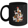 Goat Chicken Santa Hat Reindeer Christmas Lights Farm Animal Mug | siriusteestore