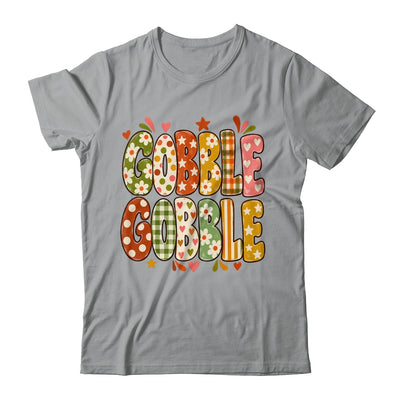 Gobble Gobble Retro Thanksgiving Fall Colorful Turkey Autumn Shirt & Sweatshirt | siriusteestore
