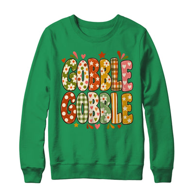 Gobble Gobble Retro Thanksgiving Fall Colorful Turkey Autumn Shirt & Sweatshirt | siriusteestore
