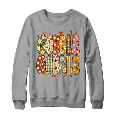 Gobble Gobble Retro Thanksgiving Fall Colorful Turkey Autumn Shirt & Sweatshirt | siriusteestore