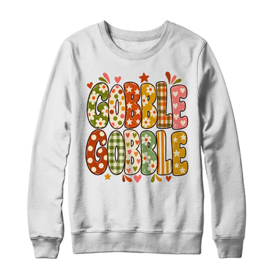 Gobble Gobble Retro Thanksgiving Fall Colorful Turkey Autumn Shirt & Sweatshirt | siriusteestore