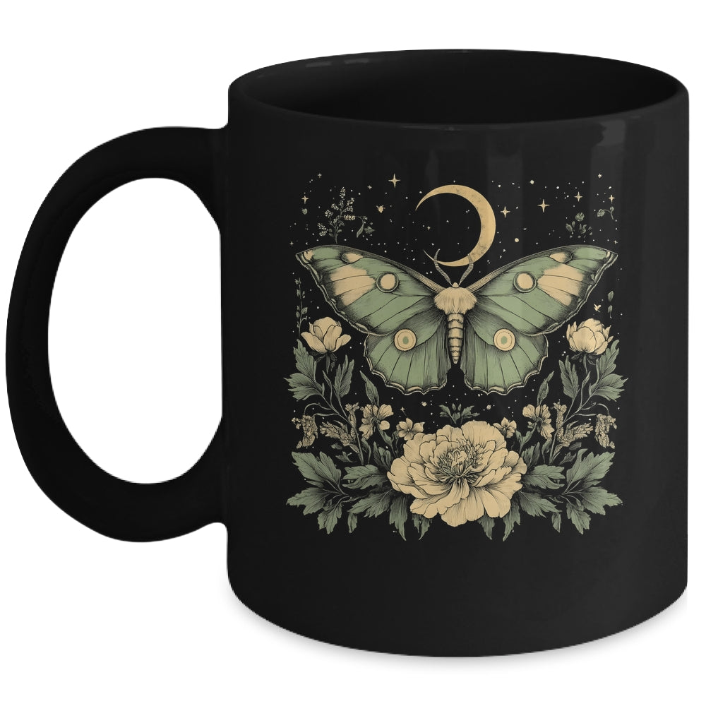 Goblincore Moth And Butterfly Moonphases Flowers Cottagecore Mug | siriusteestore