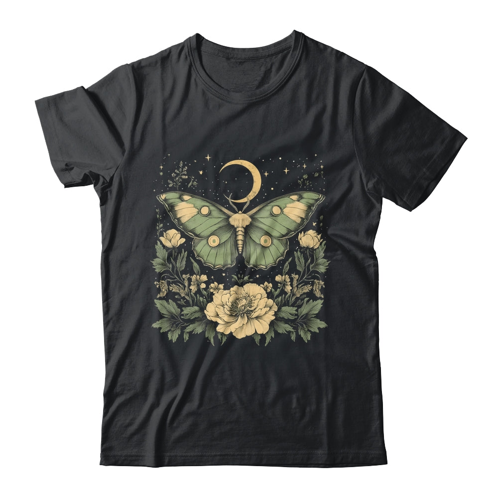 Goblincore Moth And Butterfly Moonphases Flowers Cottagecore Shirt & Tank Top | siriusteestore