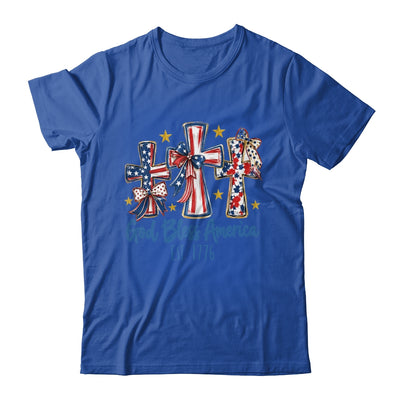 God Bless America Coquette Bow Jesus Christian 4Th Of July Shirt & Tank Top | siriusteestore