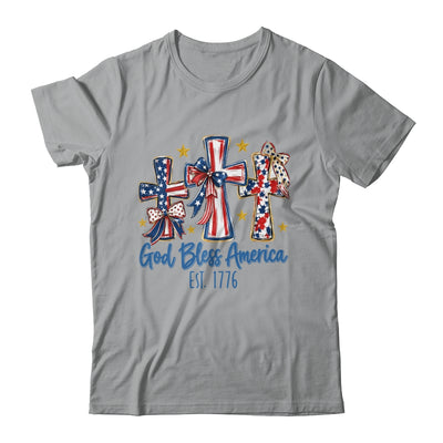 God Bless America Coquette Bow Jesus Christian 4Th Of July Shirt & Tank Top | siriusteestore