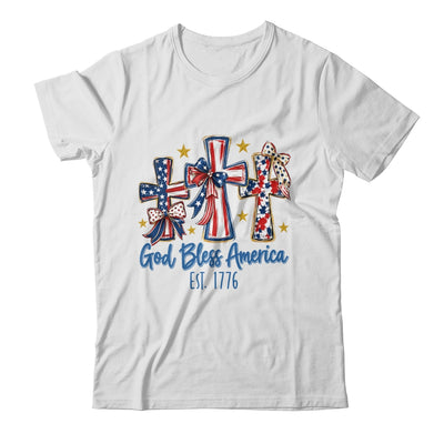 God Bless America Coquette Bow Jesus Christian 4Th Of July Shirt & Tank Top | siriusteestore