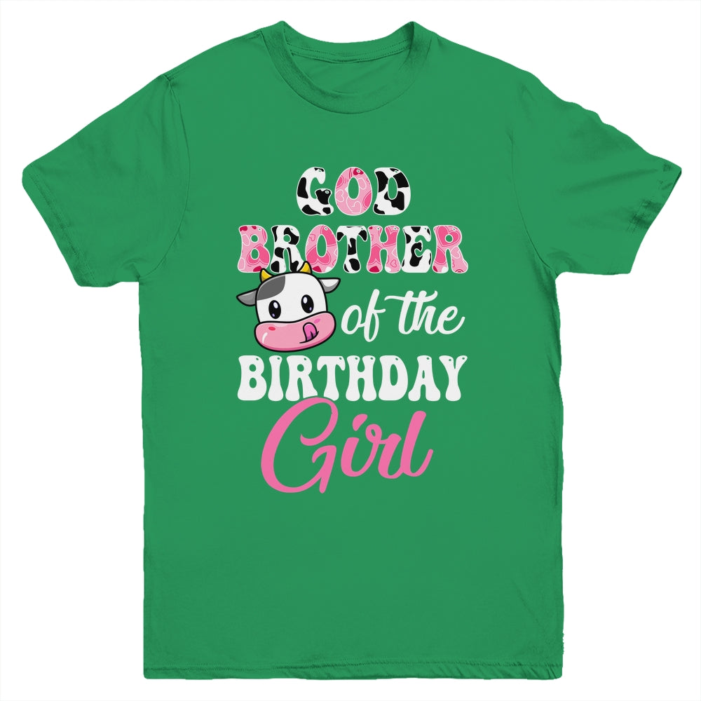 God Brother Of The Birthday Girl Farm Cow 1st Birthday Girl Shirt & Hoodie | siriusteestore