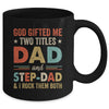 God Gifted Me Two Titles Dad And Step-Dad Fathers Day Vintage Mug | siriusteestore