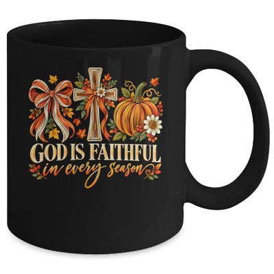 God Is Faithful In Every Season Christian Fall Coquette Mug | siriusteestore