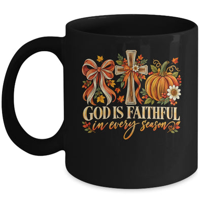 God Is Faithful In Every Season Christian Fall Coquette Mug | siriusteestore