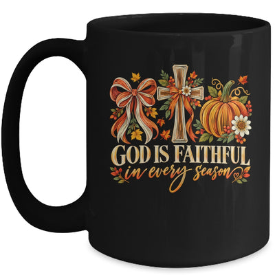 God Is Faithful In Every Season Christian Fall Coquette Mug | siriusteestore