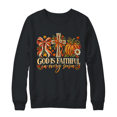 God Is Faithful In Every Season Christian Fall Coquette Shirt & Sweatshirt | siriusteestore