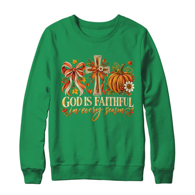 God Is Faithful In Every Season Christian Fall Coquette Shirt & Sweatshirt | siriusteestore