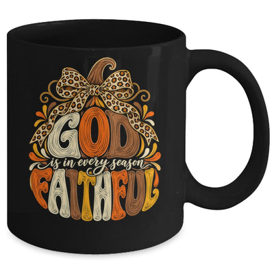 God Is Faithful In Every Season Christian Fall Pumpkin Mug | siriusteestore