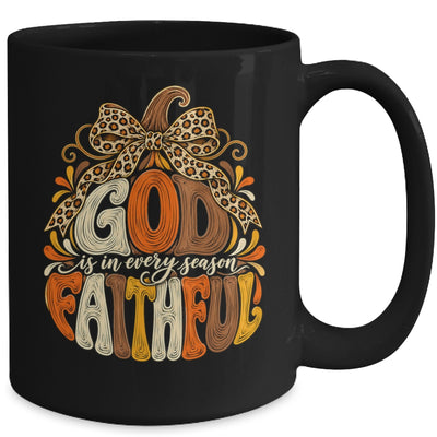 God Is Faithful In Every Season Christian Fall Pumpkin Mug | siriusteestore