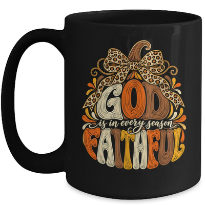 God Is Faithful In Every Season Christian Fall Pumpkin Mug | siriusteestore