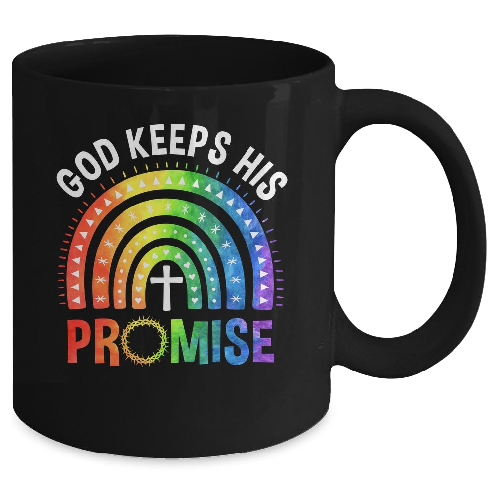 God Keeps His Promise Rainbow LGBT Christian Bible Religious Mug | siriusteestore