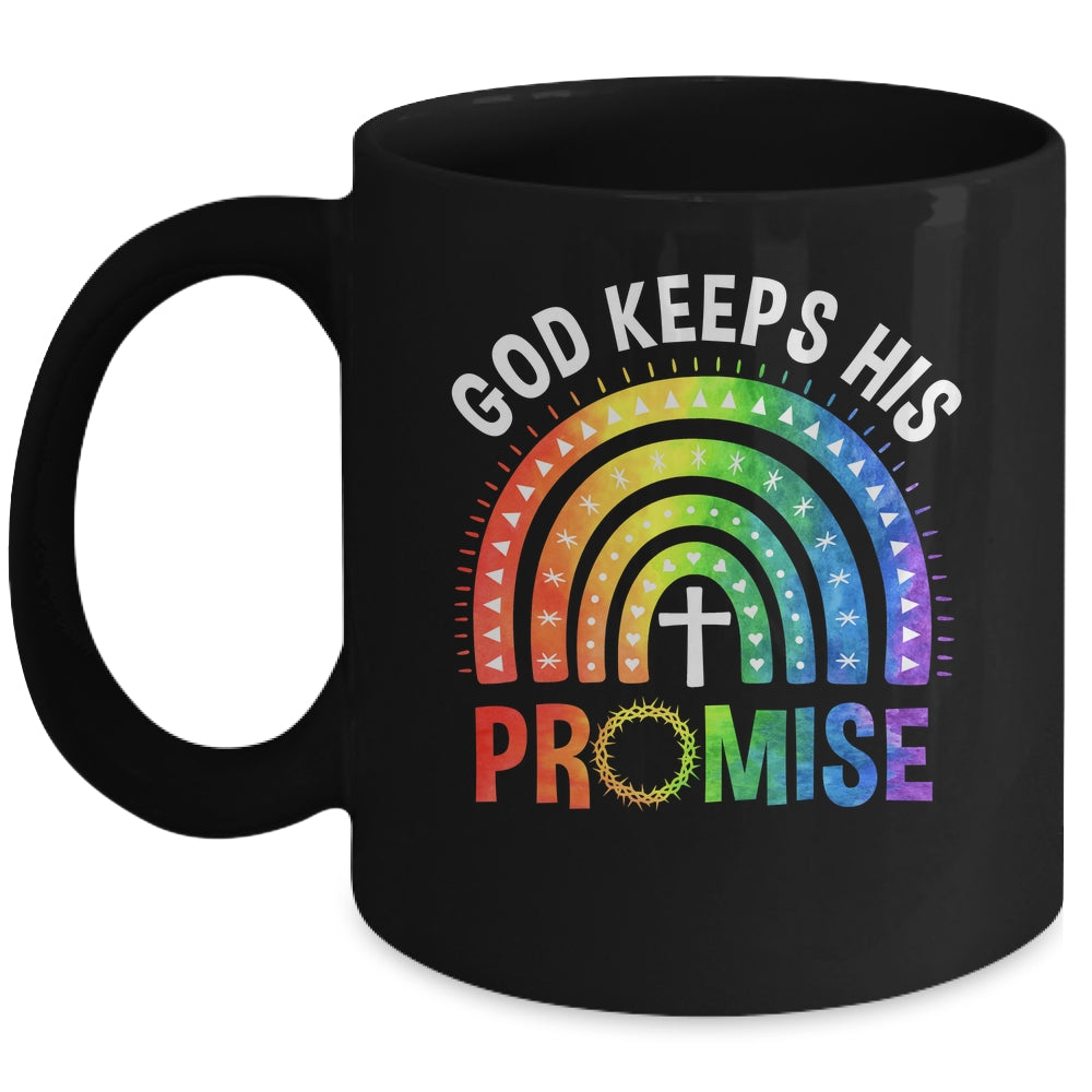 God Keeps His Promise Rainbow LGBT Christian Bible Religious Mug | siriusteestore