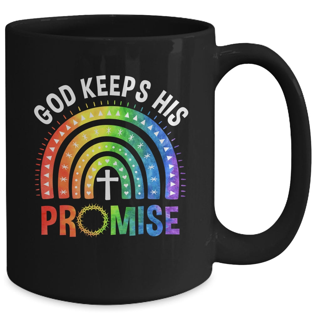 God Keeps His Promise Rainbow LGBT Christian Bible Religious Mug | siriusteestore