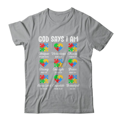 God Says I Am Autism Awareness Christian Bible Verse Shirt & Hoodie | siriusteestore