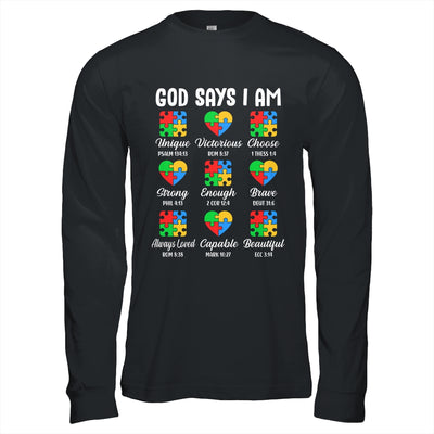 God Says I Am Autism Awareness Christian Bible Verse Shirt & Hoodie | siriusteestore