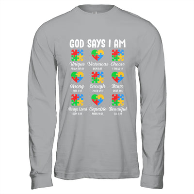 God Says I Am Autism Awareness Christian Bible Verse Shirt & Hoodie | siriusteestore