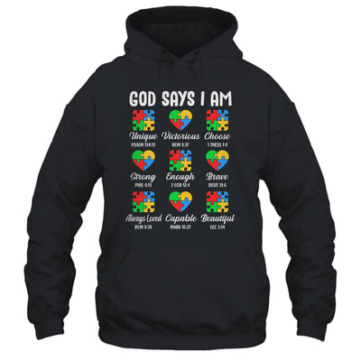 God Says I Am Autism Awareness Christian Bible Verse Shirt & Hoodie | siriusteestore
