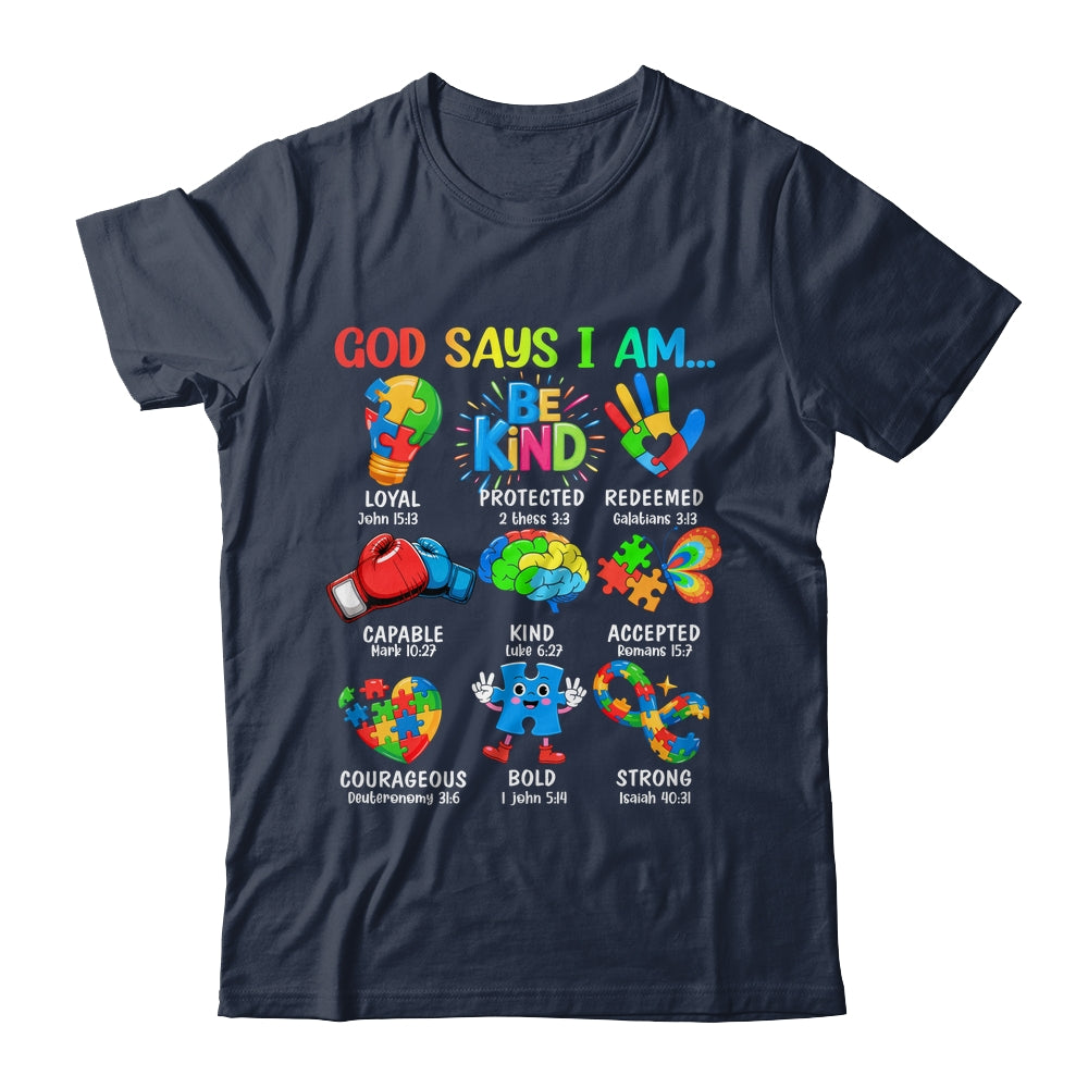 God Says I Am Be Kind Autism Awareness SPED Women Men Kids Shirt & Hoodie | siriusteestore