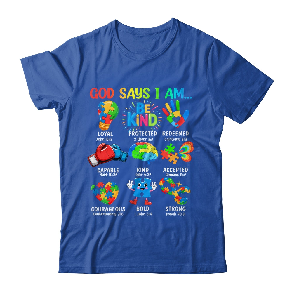 God Says I Am Be Kind Autism Awareness SPED Women Men Kids Shirt & Hoodie | siriusteestore