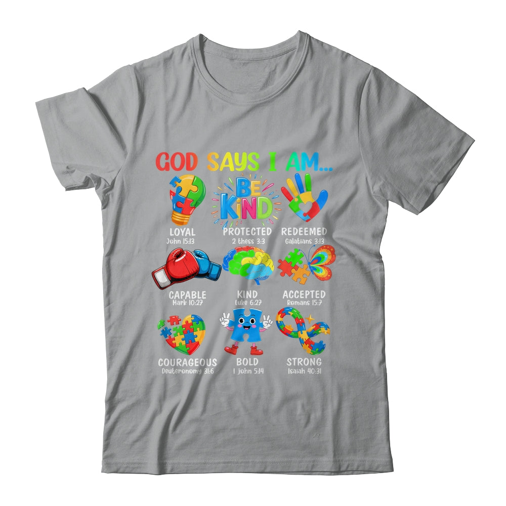 God Says I Am Be Kind Autism Awareness SPED Women Men Kids Shirt & Hoodie | siriusteestore