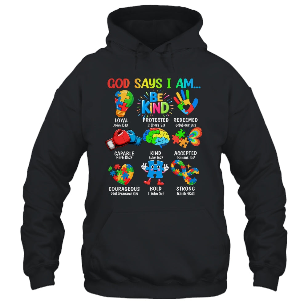 God Says I Am Be Kind Autism Awareness SPED Women Men Kids Shirt & Hoodie | siriusteestore