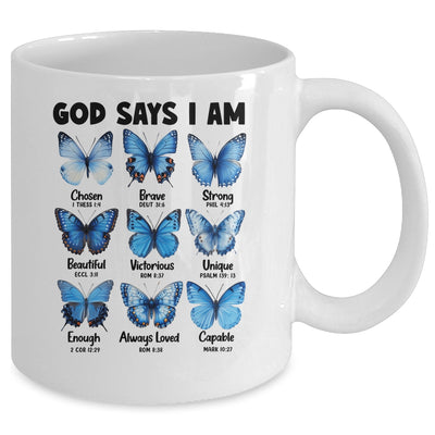 God Says I Am Butterfly Christian Women Girls Kids Religious Mug | siriusteestore