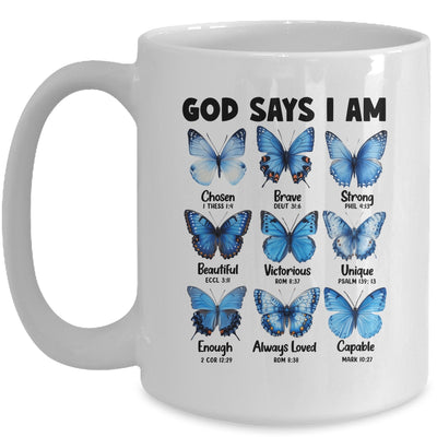 God Says I Am Butterfly Christian Women Girls Kids Religious Mug | siriusteestore