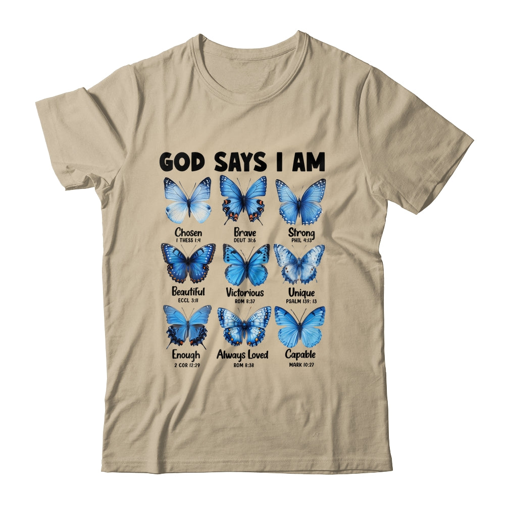God Says I Am Butterfly Christian Women Girls Kids Religious Shirt & Hoodie | siriusteestore