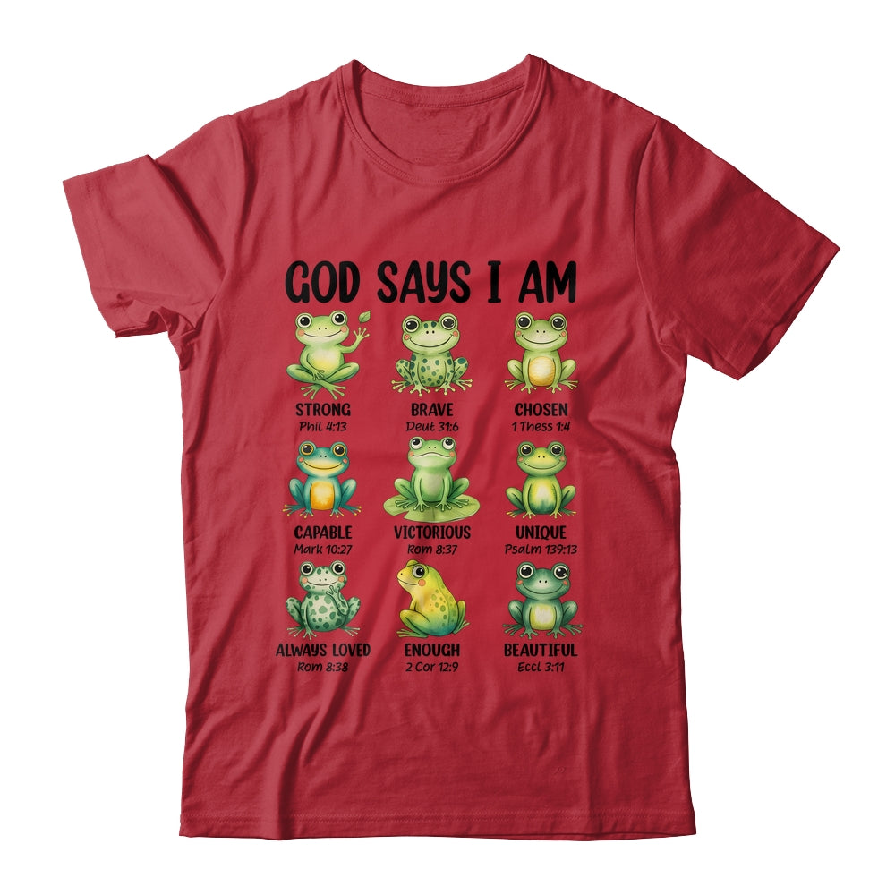 God Says I Am Christian Frog Love Funny Religious Jesus Shirt & Hoodie | siriusteestore