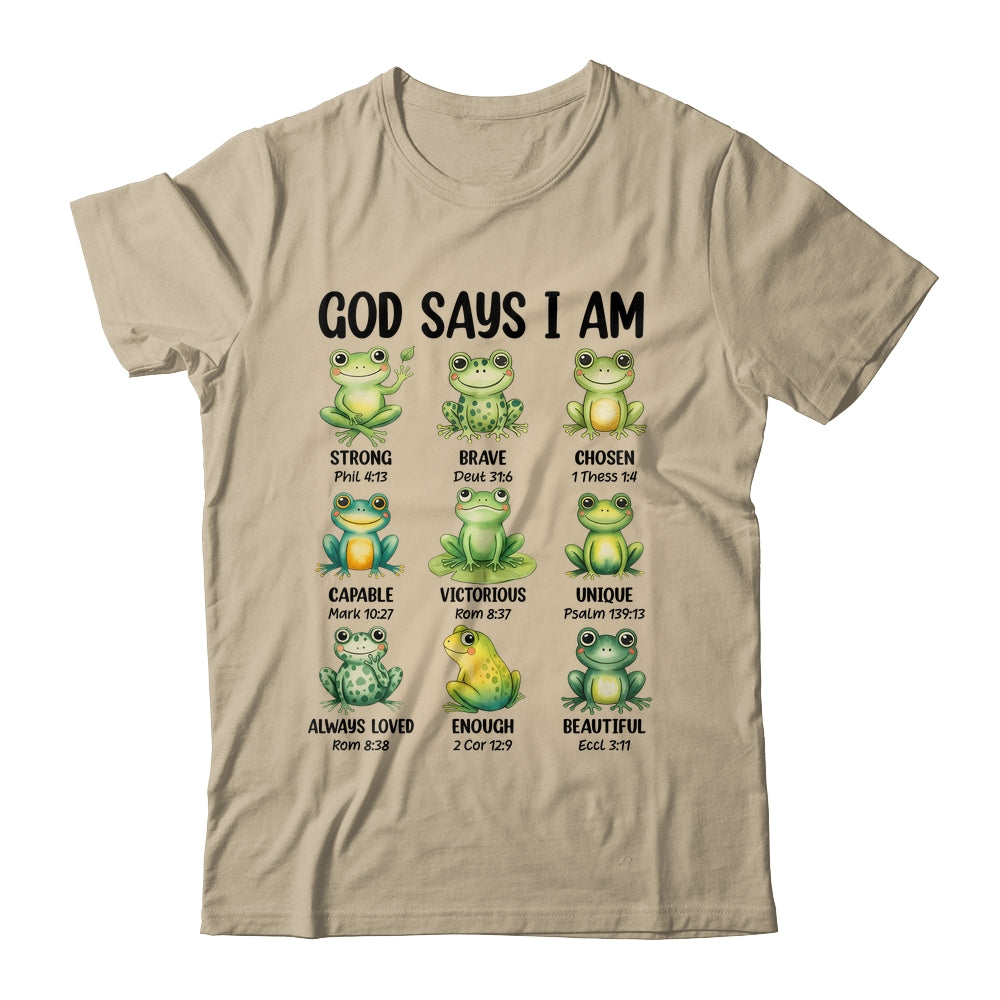 God Says I Am Christian Frog Love Funny Religious Jesus Shirt & Hoodie | siriusteestore