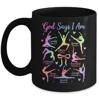 God Says I Am Gymnastic Christian Girls And Kids Cartwheel Mug | siriusteestore