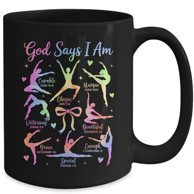 God Says I Am Gymnastic Christian Girls And Kids Cartwheel Mug | siriusteestore