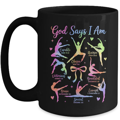 God Says I Am Gymnastic Christian Girls And Kids Cartwheel Mug | siriusteestore