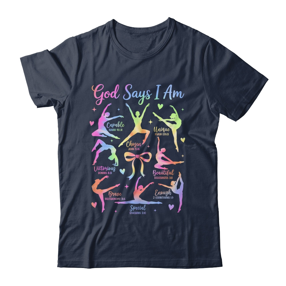 God Says I Am Gymnastic Christian Girls And Kids Cartwheel Shirt & Tank Top | siriusteestore