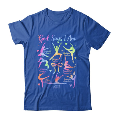 God Says I Am Gymnastic Christian Girls And Kids Cartwheel Shirt & Tank Top | siriusteestore