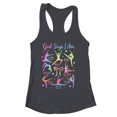 God Says I Am Gymnastic Christian Girls And Kids Cartwheel Shirt & Tank Top | siriusteestore