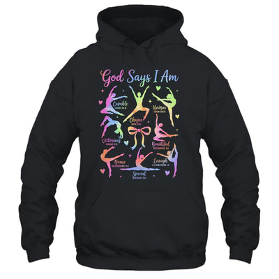 God Says I Am Gymnastic Christian Girls And Kids Cartwheel Shirt & Tank Top | siriusteestore
