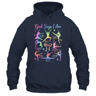 God Says I Am Gymnastic Christian Girls And Kids Cartwheel Shirt & Tank Top | siriusteestore