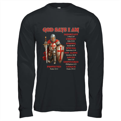 God Says I Am Knight Templar Christian Men Warrior Of God Shirt & Hoodie | siriusteestore